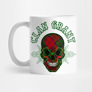 Scottish Clan Grant Tartan Celtic Skull Mug